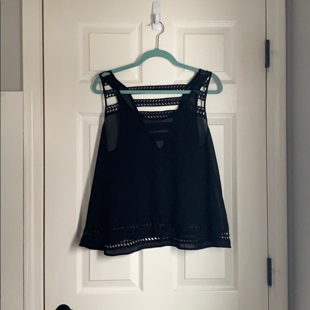 Forever 21 Sheer tank top w/ detailing
